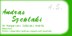 andras szeplaki business card